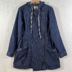 Cabi‎ Women's Indigo Blue Denim Adventure Anorak Jacket Coat Size Medium